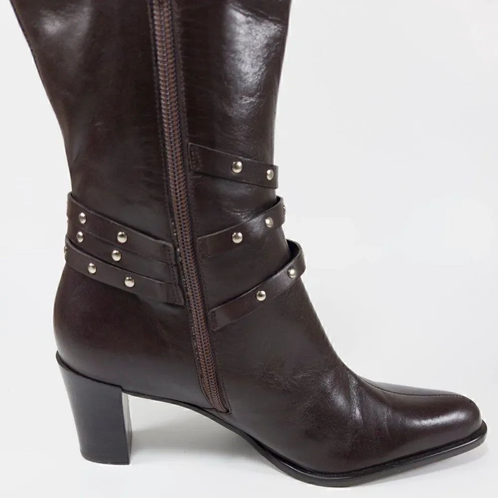A Marinelli Healed Leather Boots - Size 7.5M - Picture 10 of 14